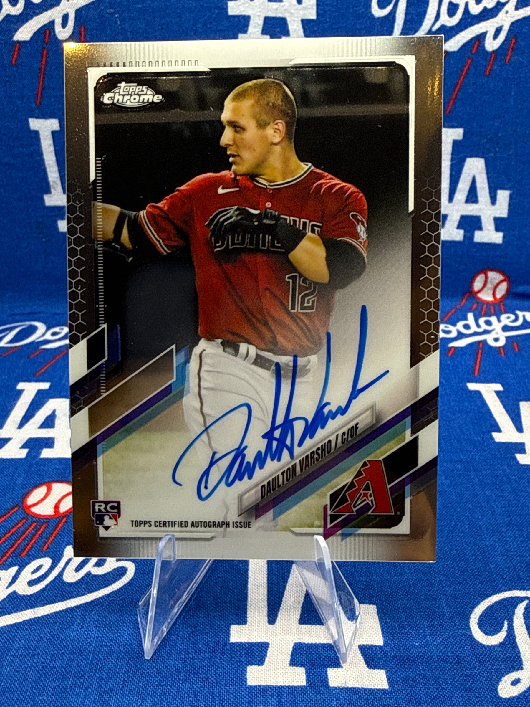 2021 Topps Chrome Daulton Varsho Rookie Auto RC #RA-DV Arizona Diamondbacks