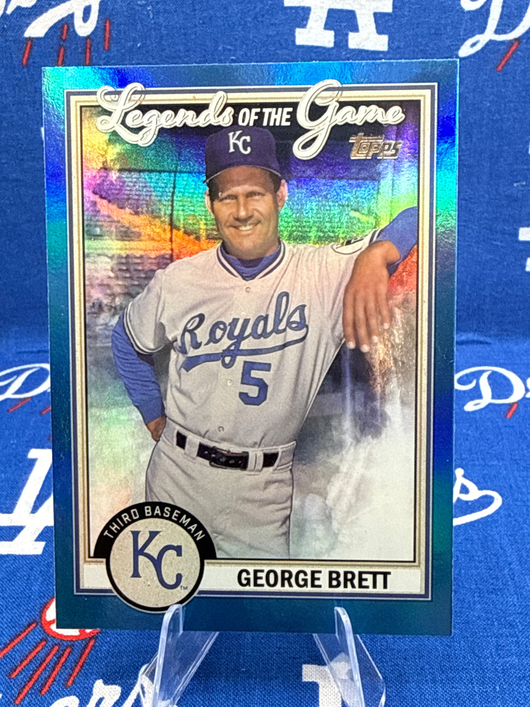 2023 Topps George Brett Legends of the Game Blue Parallel LG-16 – Kansas City Royals HOF Third Baseman Insert