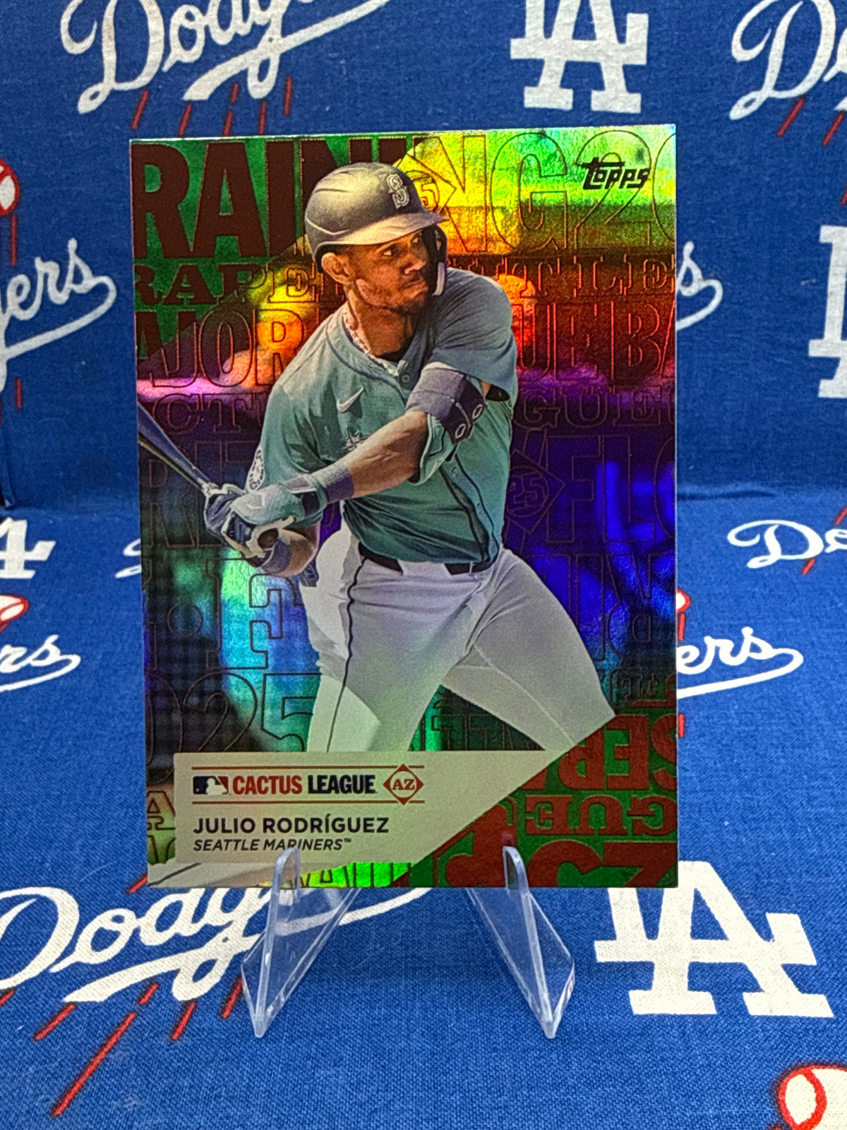 2025 Topps Cactus League Julio Rodríguez Rainbow Foil #TG-5 /99 Seattle Mariners