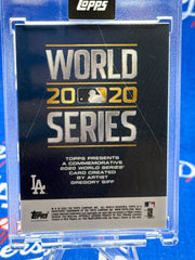 2020 Topps Presents Mookie Betts World Series Commemorative Card by Artist Gregory Siff Los Angeles Dodgers