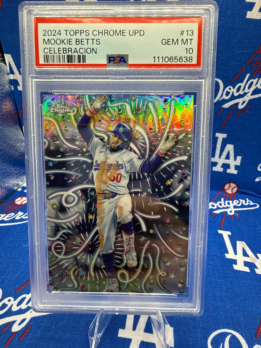 2024 Topps Chrome Update Mookie Betts #13 Celebración — PSA GEM MT 10 (Cert #111065638)