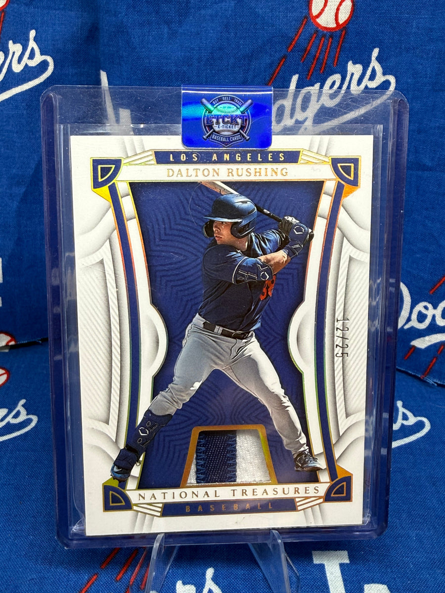 2023 Panini National Treasures Dalton Rushing Patch RC #65 Numbered 12/25 Los Angeles Dodgers