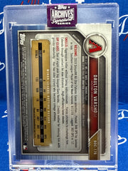 Topps Archives Signature Series Daulton Varsho 2019 Bowman Chrome Prospects Cracked Ice Refractor Auto #BDC-176 Numbered 21/25 Arizona Diamondbacks