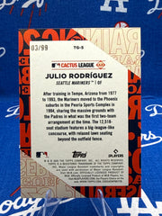 2025 Topps Cactus League Julio Rodríguez Rainbow Foil #TG-5 /99 Seattle Mariners