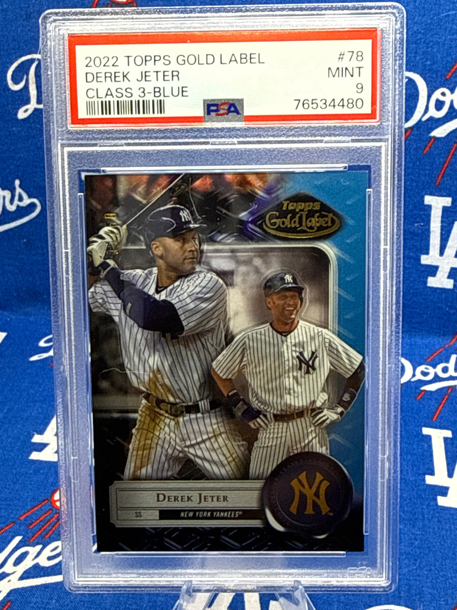 2022 Topps Gold Label Derek Jeter #78 Class 3 Blue PSA 9 MINT