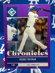 2022 Panini Chronicles Freddie Freeman Purple Parallel #48 Numbered 18/25 Los Angeles Dodgers