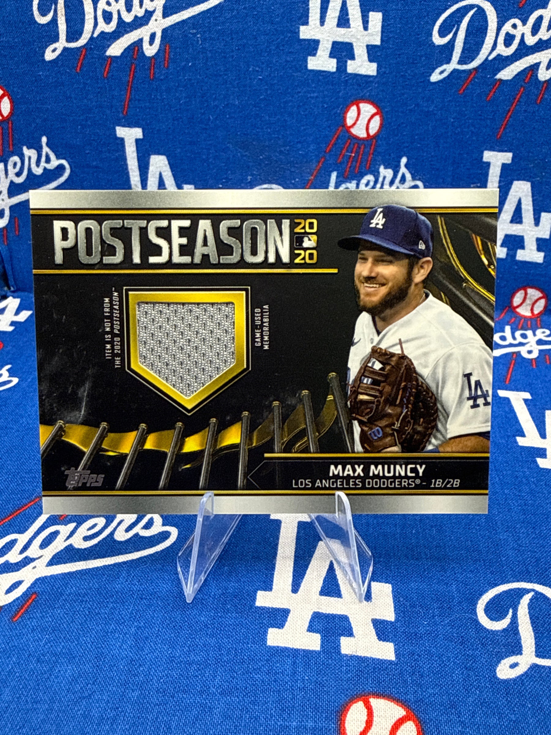 2021 Topps Series One Max Muncy Postseason Performance Relic #PPR-MMU Numbered 45/99 Los Angeles Dodgers