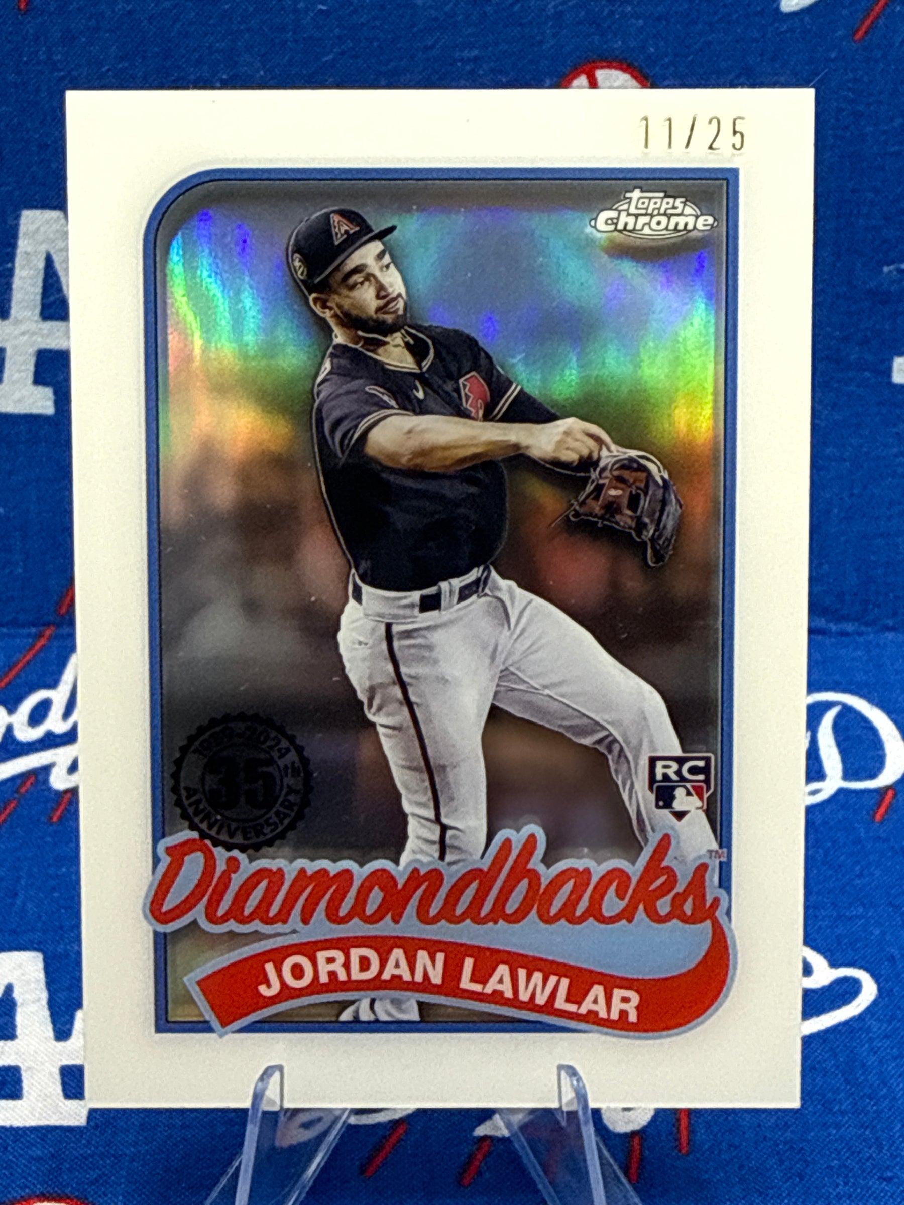 2024 Topps Chrome Jordan Lawlar RC #88BC-44 Numbered 11/25