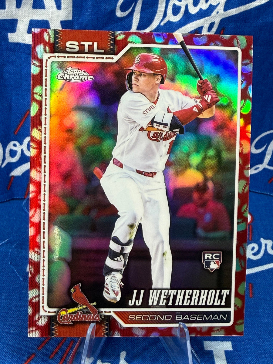 2026 Topps Chrome JJ Wetherholt #119 Baseball Seams Parallel RC St. Louis Cardinals 2B