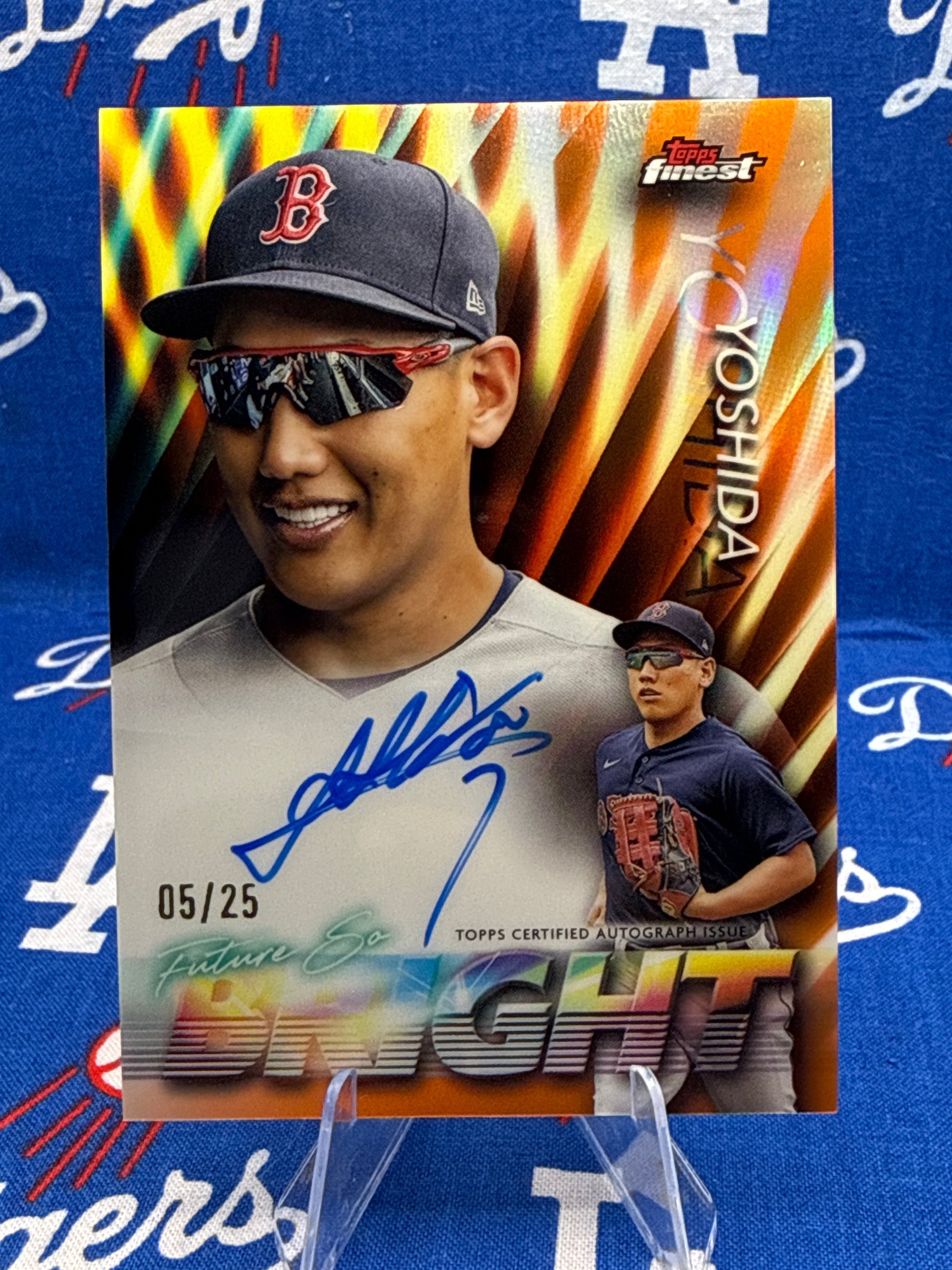 2024 Topps Finest Masataka Yoshida Future So Bright Auto Orange /25 #FSBA-MY Boston Red Sox