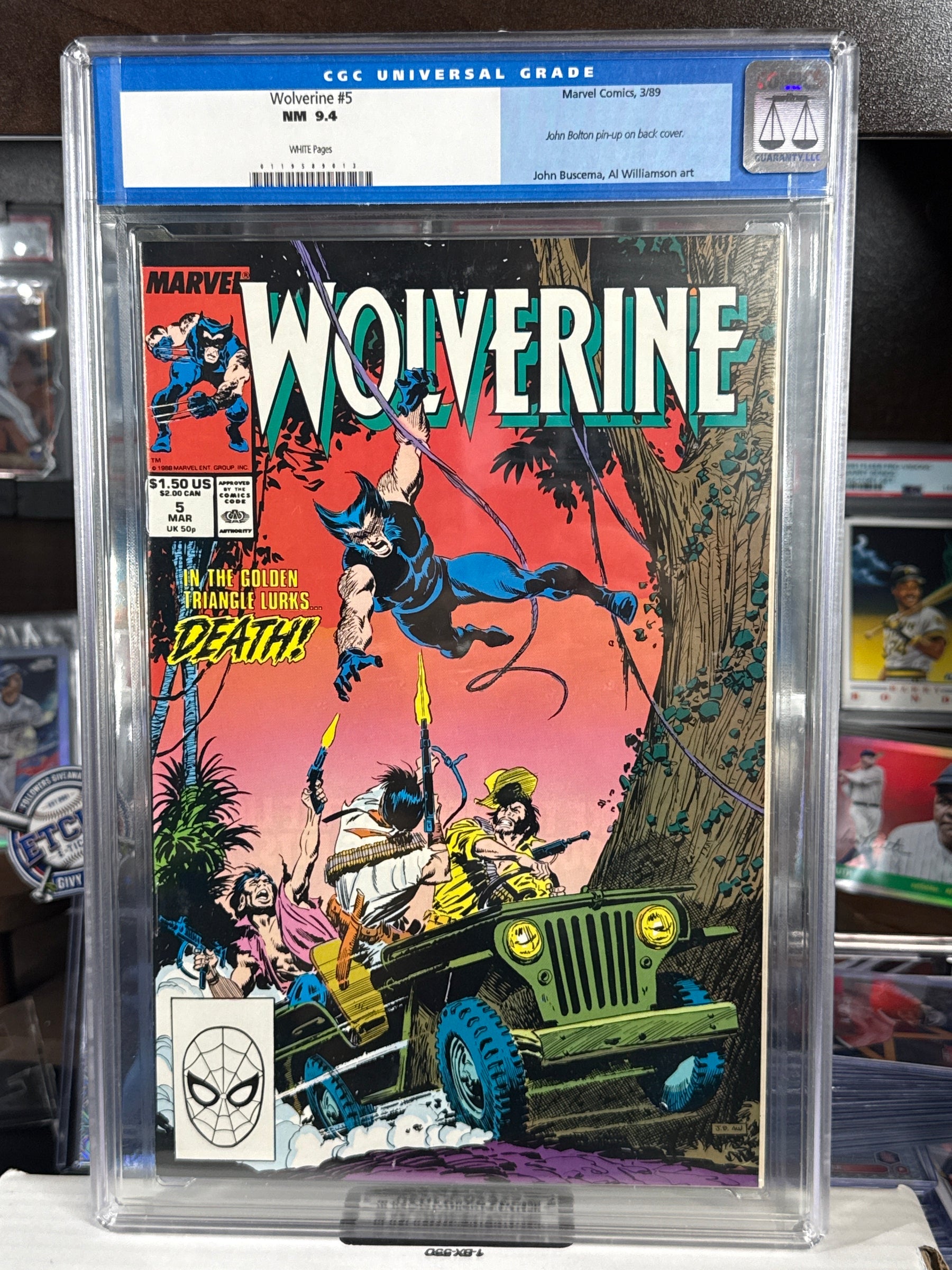 Wolverine #5 CGC 9.4 NM — Marvel Comics (March 1989) White Pages