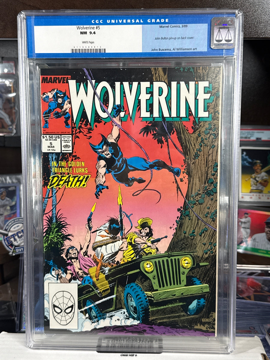Wolverine #5 CGC 9.4 NM — Marvel Comics (March 1989) White Pages