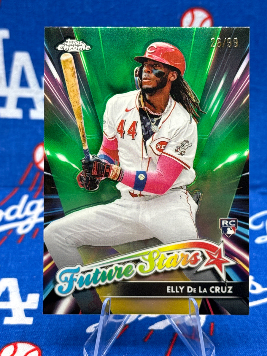 2024 Topps Chrome Future Stars Green Refractor RC Elly De La Cruz FSU-11 #26/99