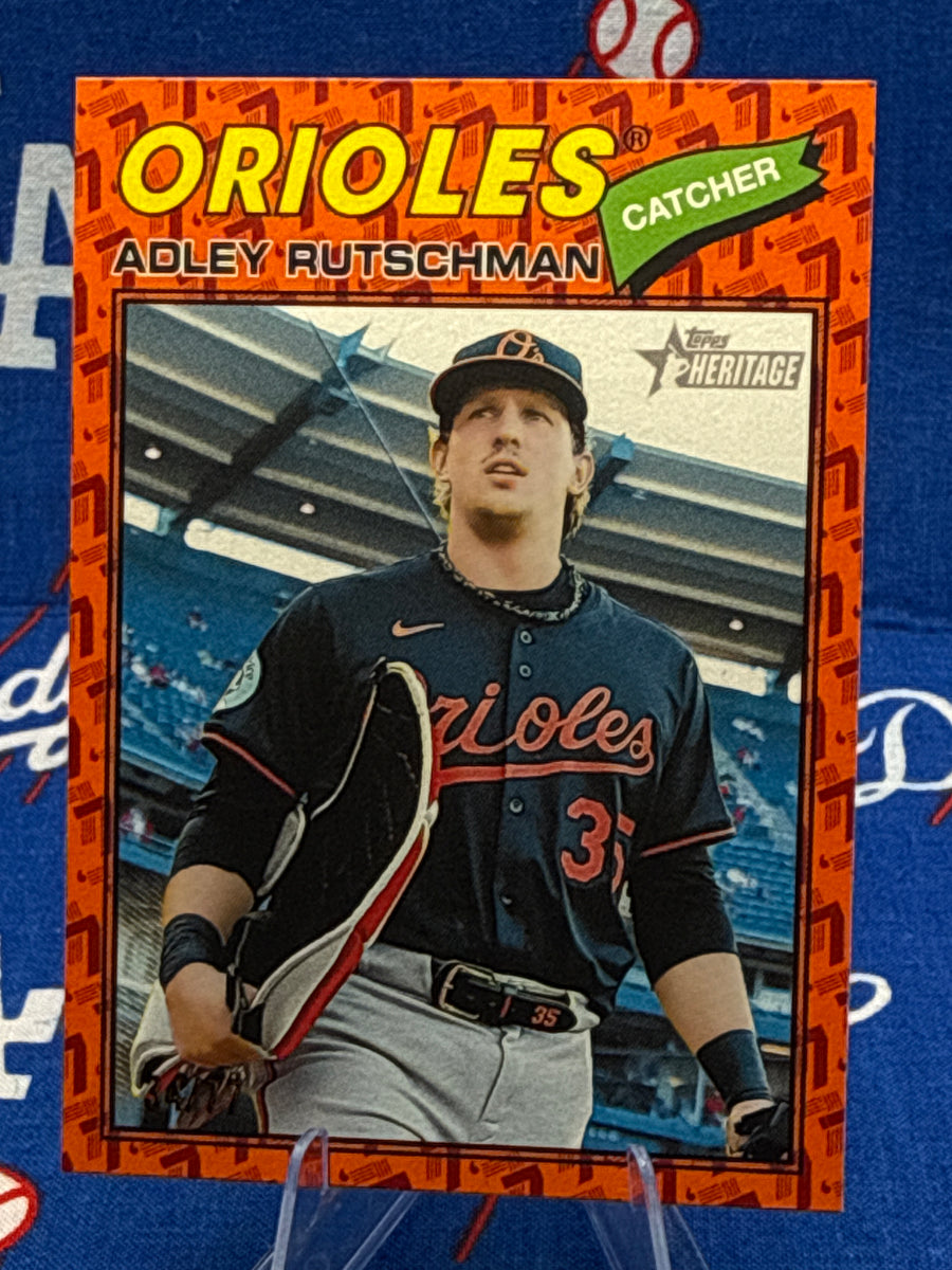 2025 Topps Heritage Adley Rutschman Through the Years Insert #180 Baltimore Orioles Raw