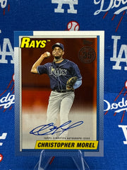 2025 Topps Christopher Morel 1990 Topps Baseball Autograph #90A-CM Numbered 19/25 Tampa Bay Rays