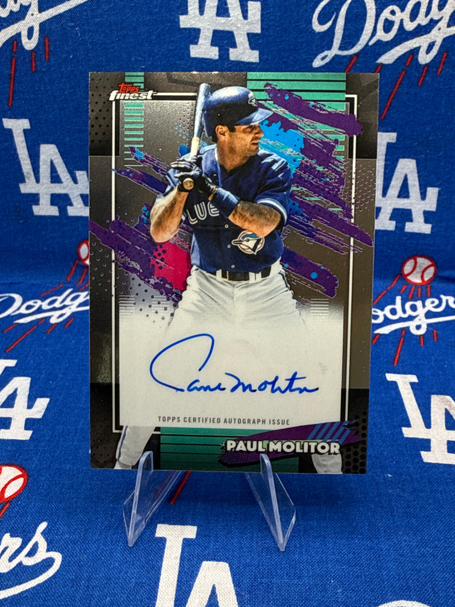 2026 Topps Finest Paul Molitor Auto #FA-PMO Cooperstown Collection - Toronto Blue Jays HOF