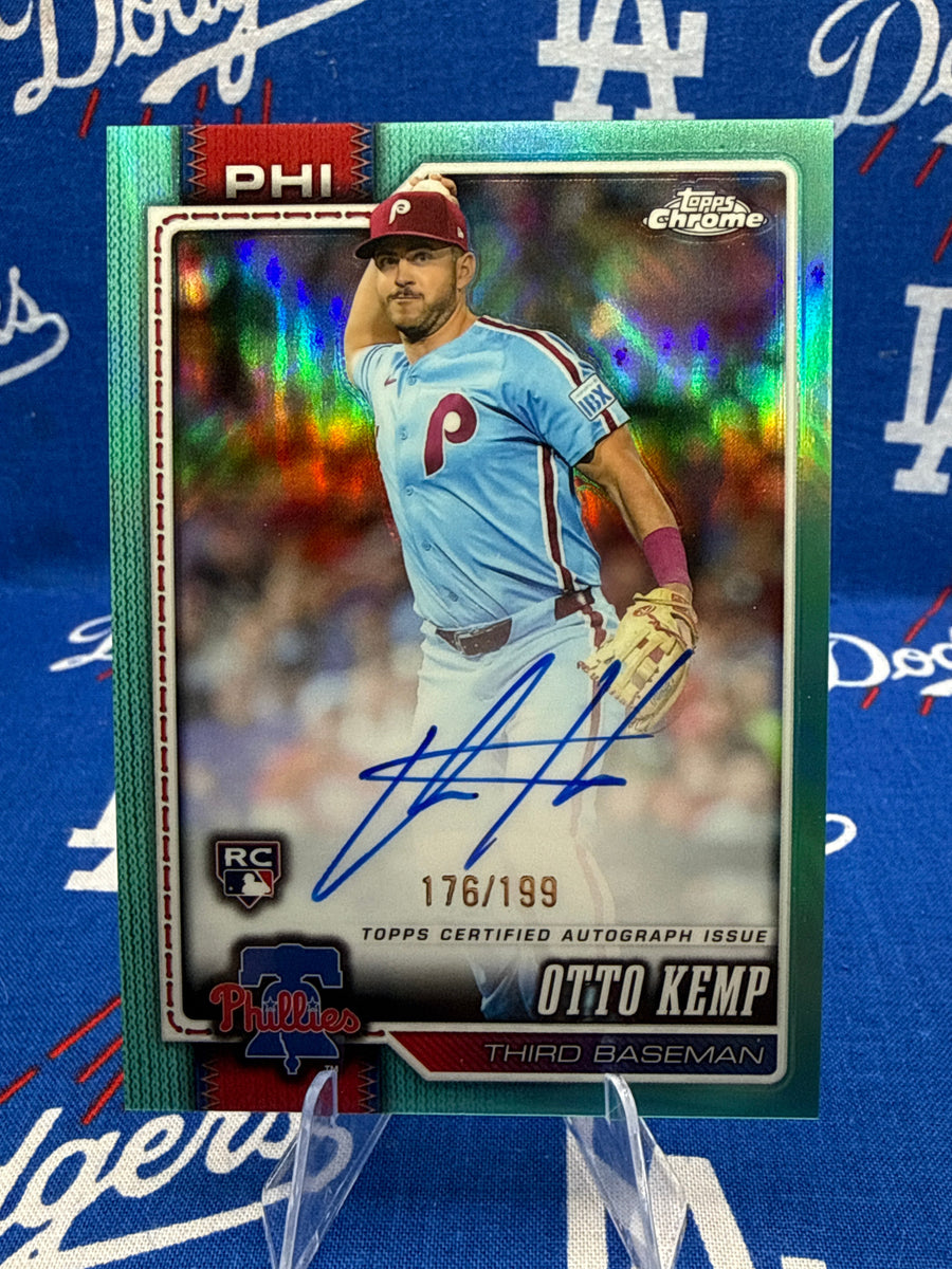 2026 Topps Chrome Otto Kemp RA-OK Teal Refractor Rookie Auto /199 – Philadelphia Phillies RC