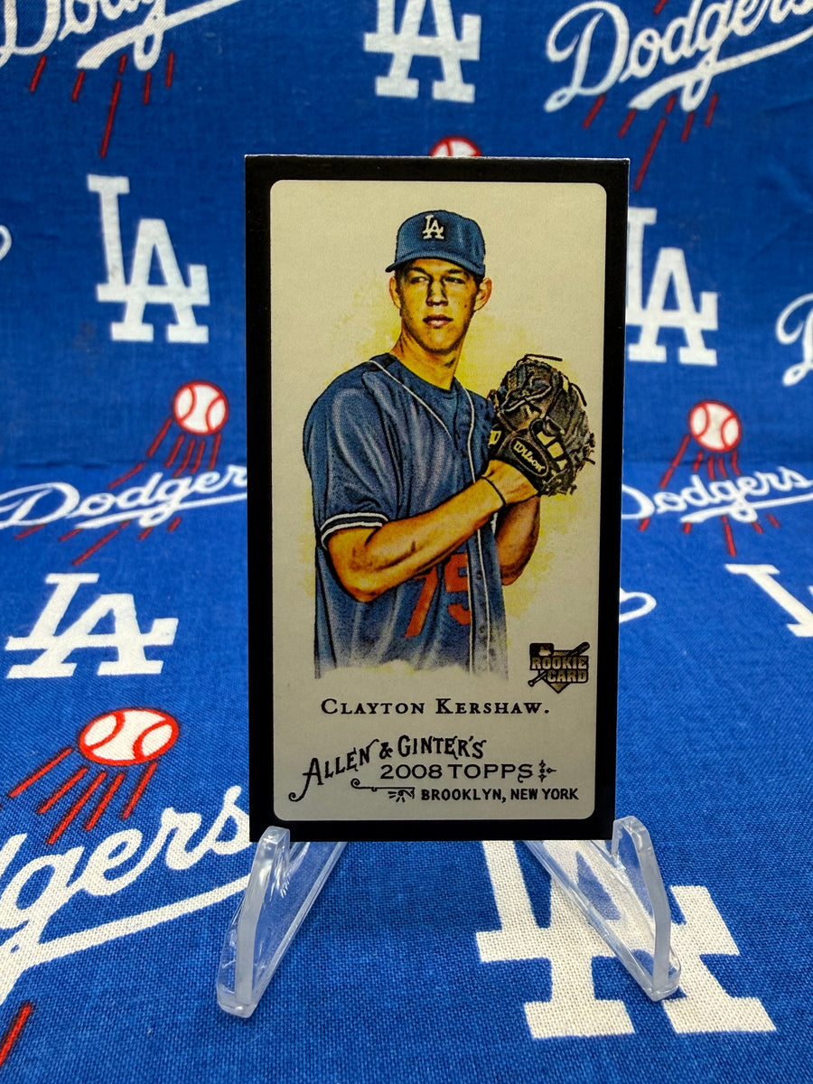 2008 Topps Allen & Ginter Clayton Kershaw #72 Mini Black Border Rookie Card Los Angeles Dodgers RC