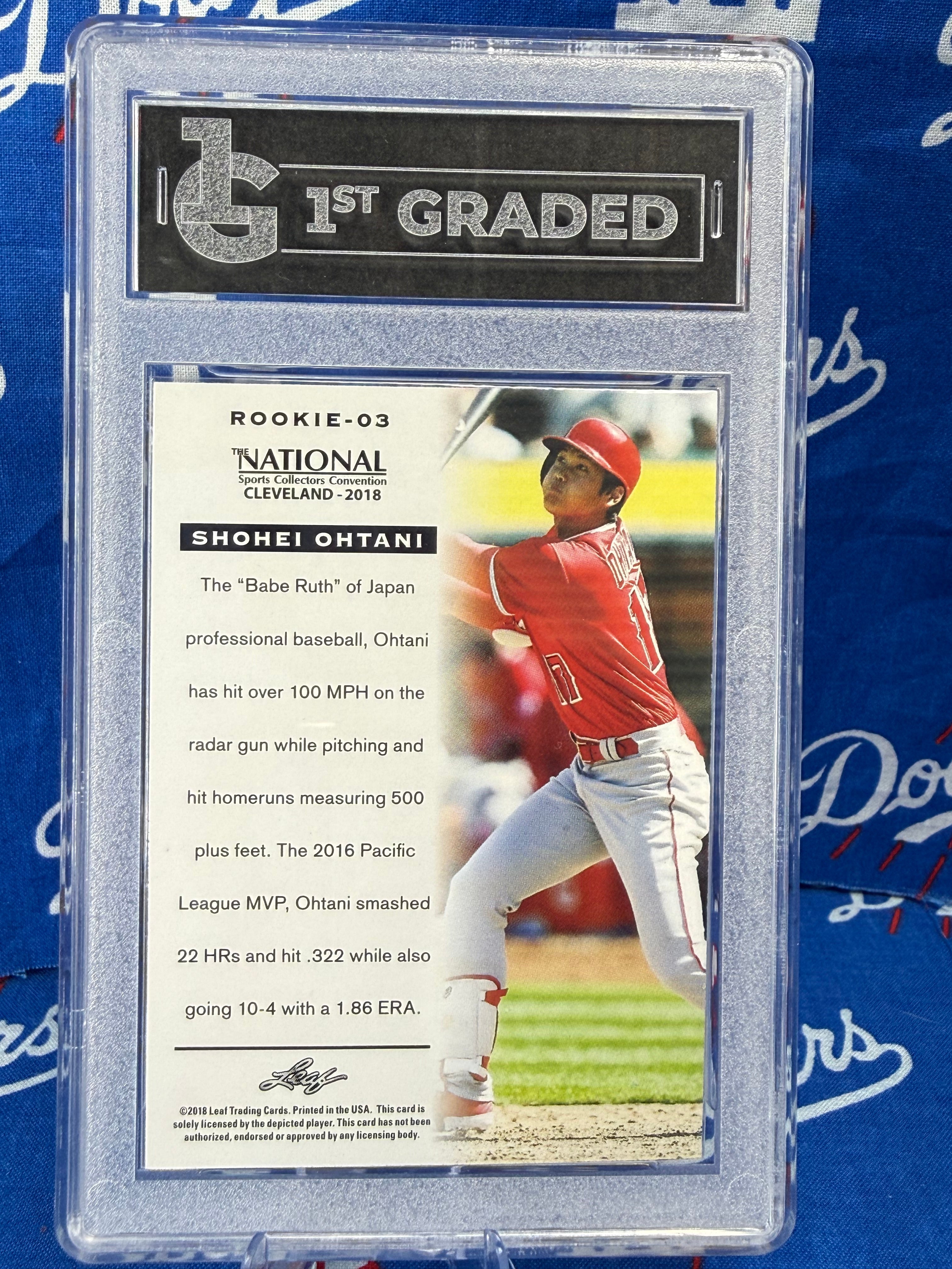 2018 Leaf The National Shohei Ohtani S.C.C. Rookie #03 GEM MINT 10 1st Graded Los Angeles Angels