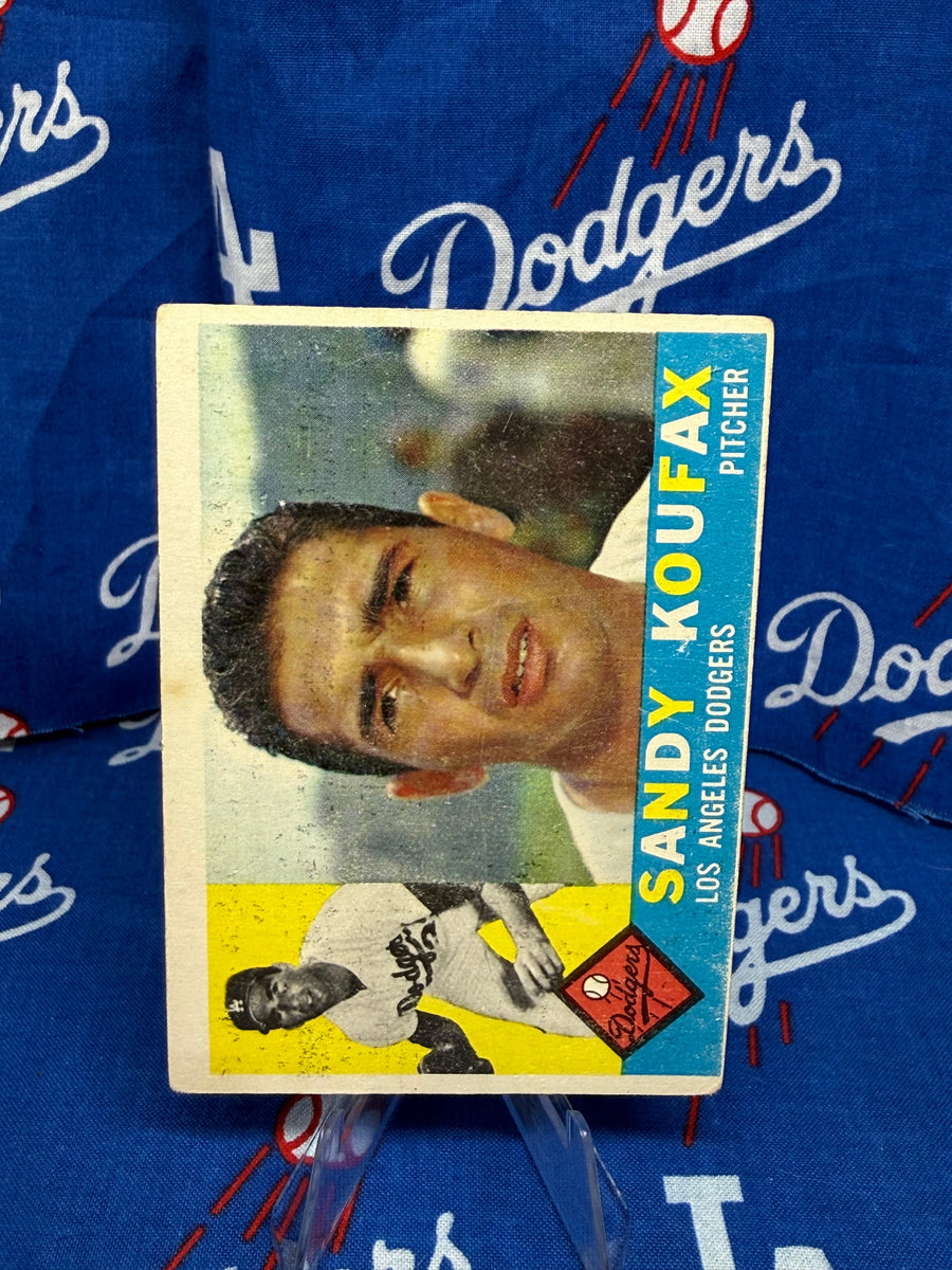 1960 Topps Sandy Koufax #343 Los Angeles Dodgers - Hall of Famer - Raw Vintage