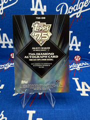 2026 Topps Chrome Dusty Baker 75th Diamond Auto #75D-DB Los Angeles Dodgers Cooperstown Collection