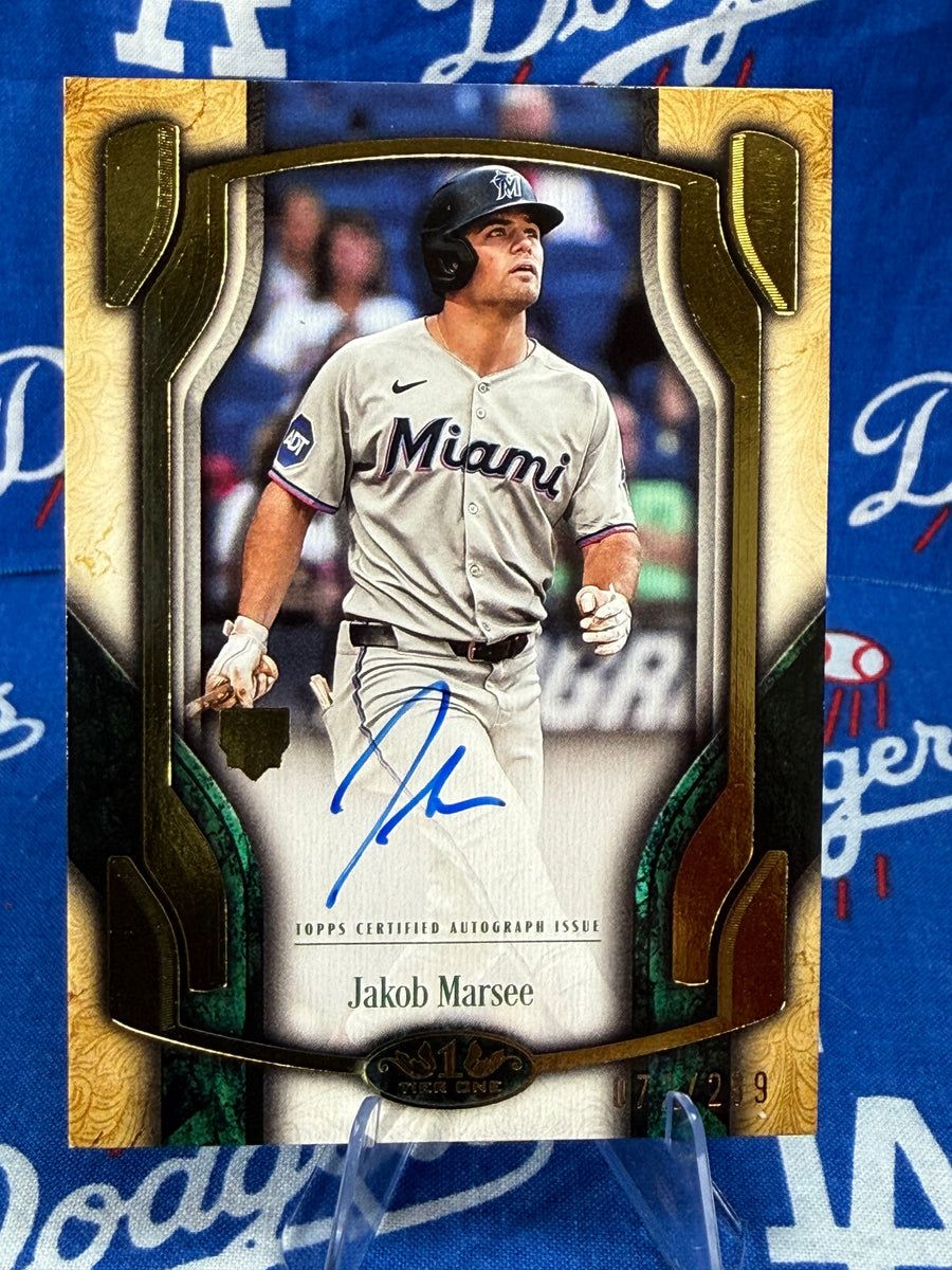 2026 Topps Tier One Jakob Marsee Break Out Autograph #BOA-JMA Numbered 071/249 Miami Marlins