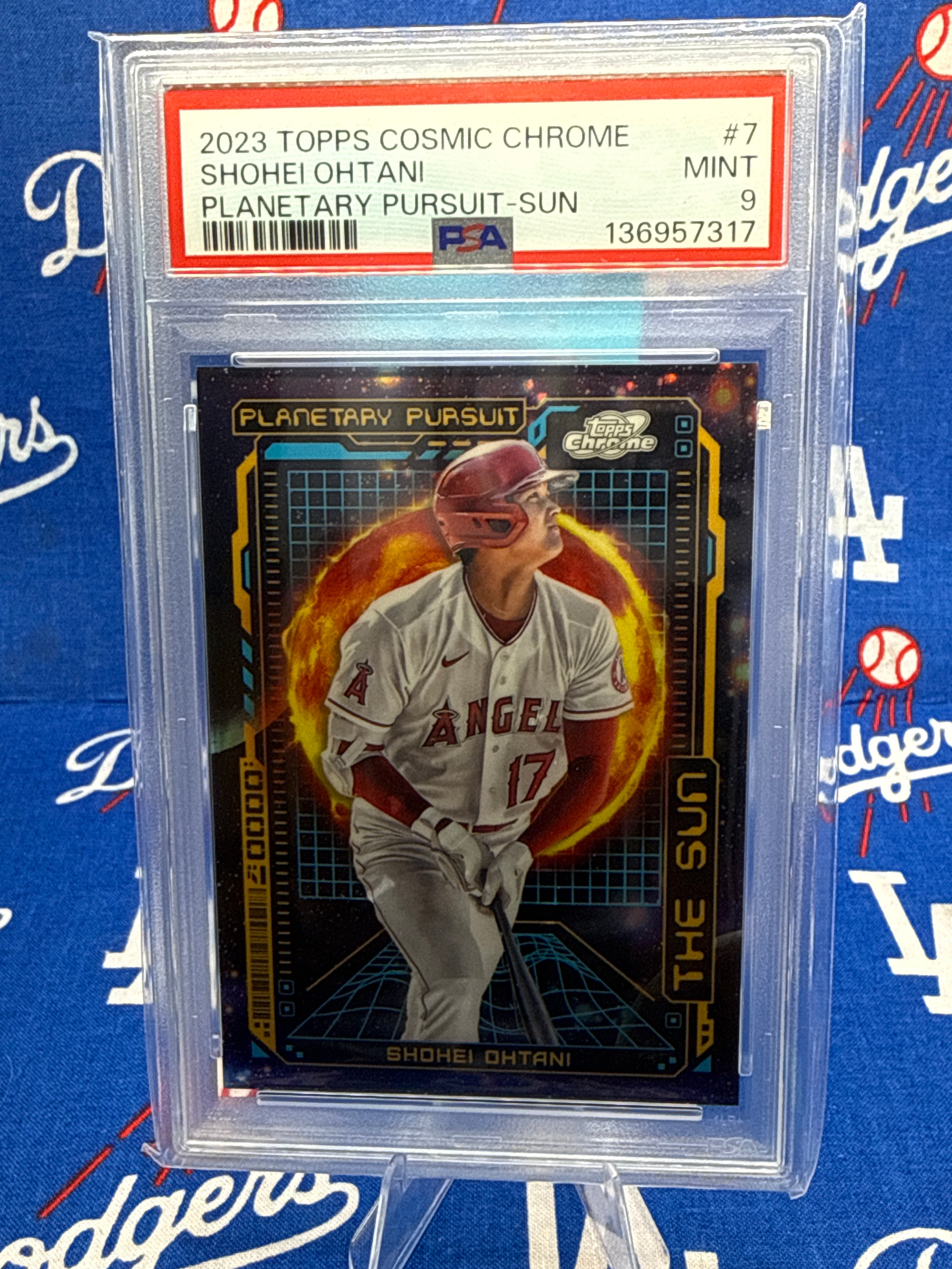 2023 Topps Cosmic Chrome Shohei Ohtani Planetary Pursuit The Sun #7 PSA 9 MINT