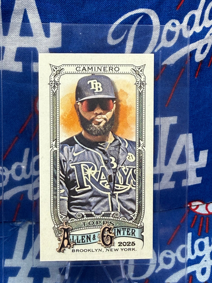 2025 Topps Allen & Ginter Junior Caminero SSP Mini No Number Back Tampa Bay Rays