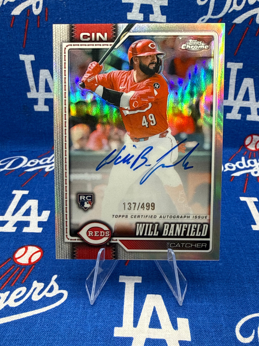 2025 Topps Chrome Will Banfield RC Auto #RA-WB Refractor 137/499 Cincinnati Reds