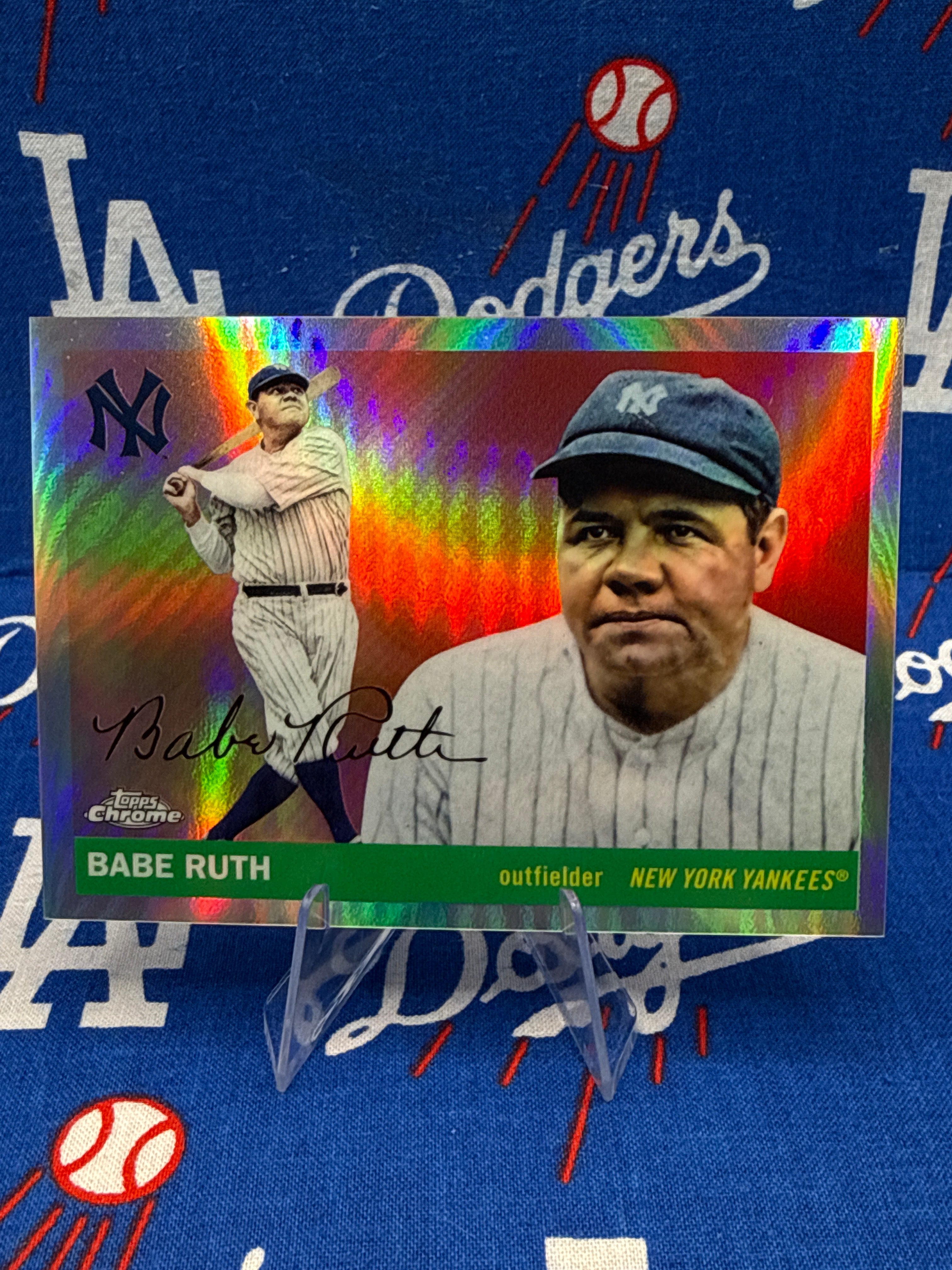 2025 Topps Chrome Babe Ruth #418 SSP Image Variation Refractor – New York Yankees