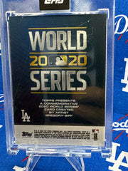 2020 Topps Presents Los Angeles Dodgers Team World Series Commemorative Rainbow Holo Card by Artist Gregory Siff