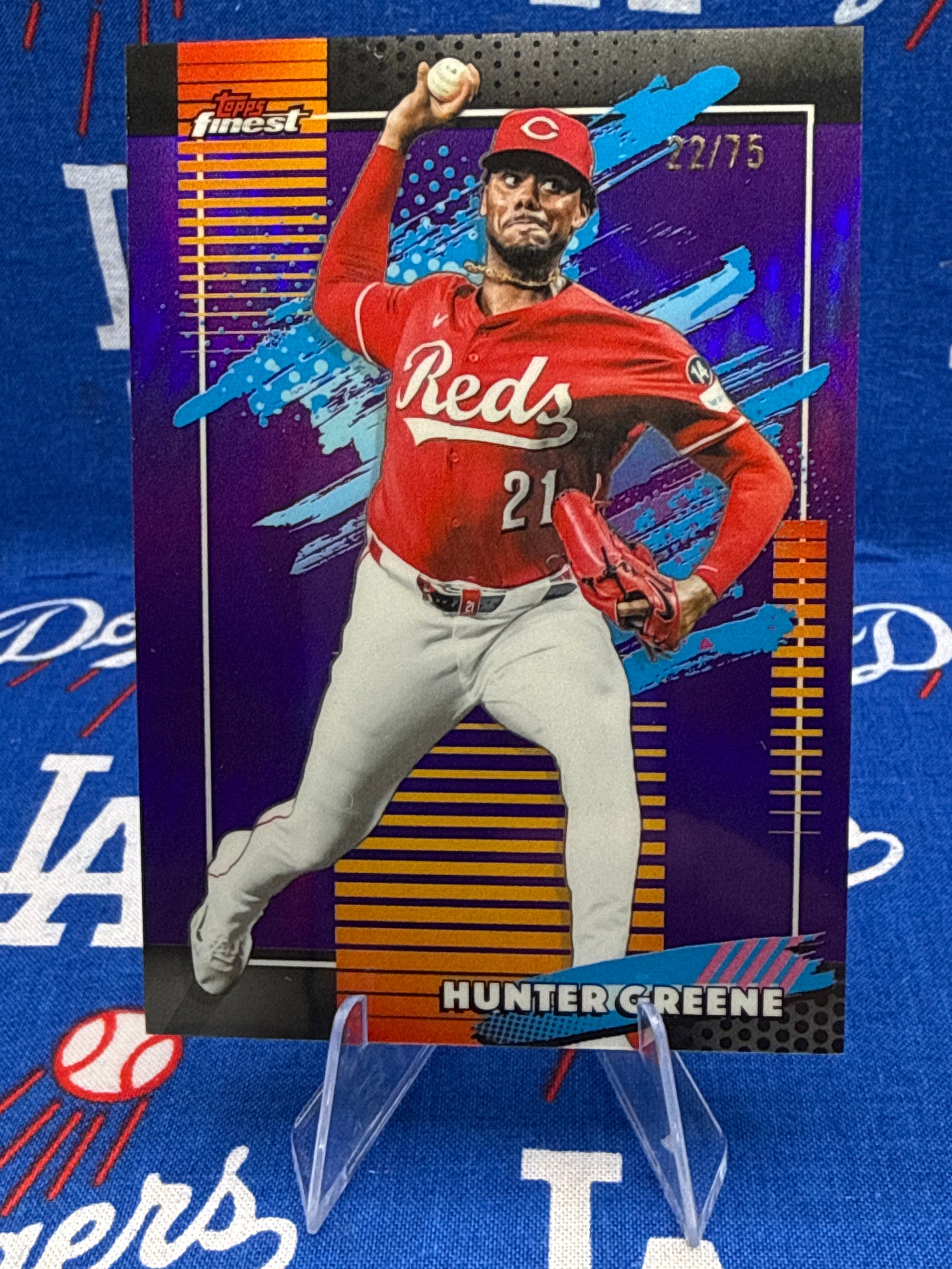 2026 Topps Finest Hunter Greene #169 Uncommon Purple Parallel 22/75 Cincinnati Reds