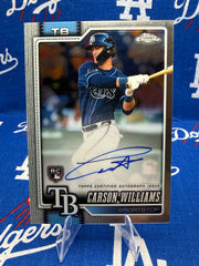 2026 Topps Chrome Carson Williams RA-CWS Base Rookie Auto – Tampa Bay Rays RC
