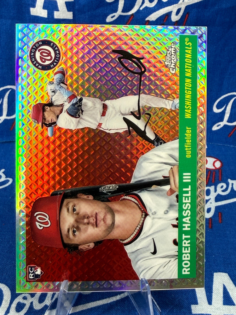 2025 Topps Chrome Robert Hassell III RC #300 Mojo Refractor Numbered 47/55 Washington Nationals