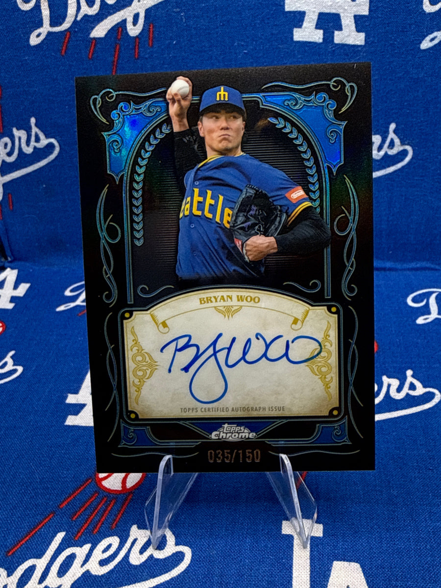 2026 Topps Chrome Bryan Woo Ink Strokes Auto #IS-BW /150 Seattle Mariners