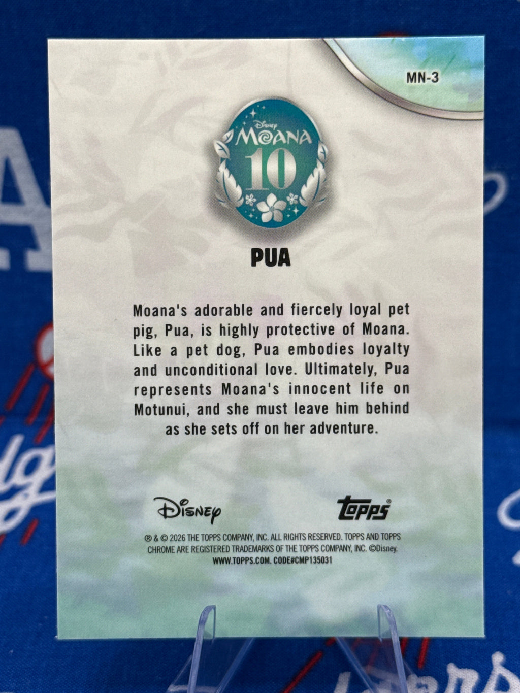 2026 Topps Chrome Disney Pua #MN-3 Moana 10th Anniversary Insert
