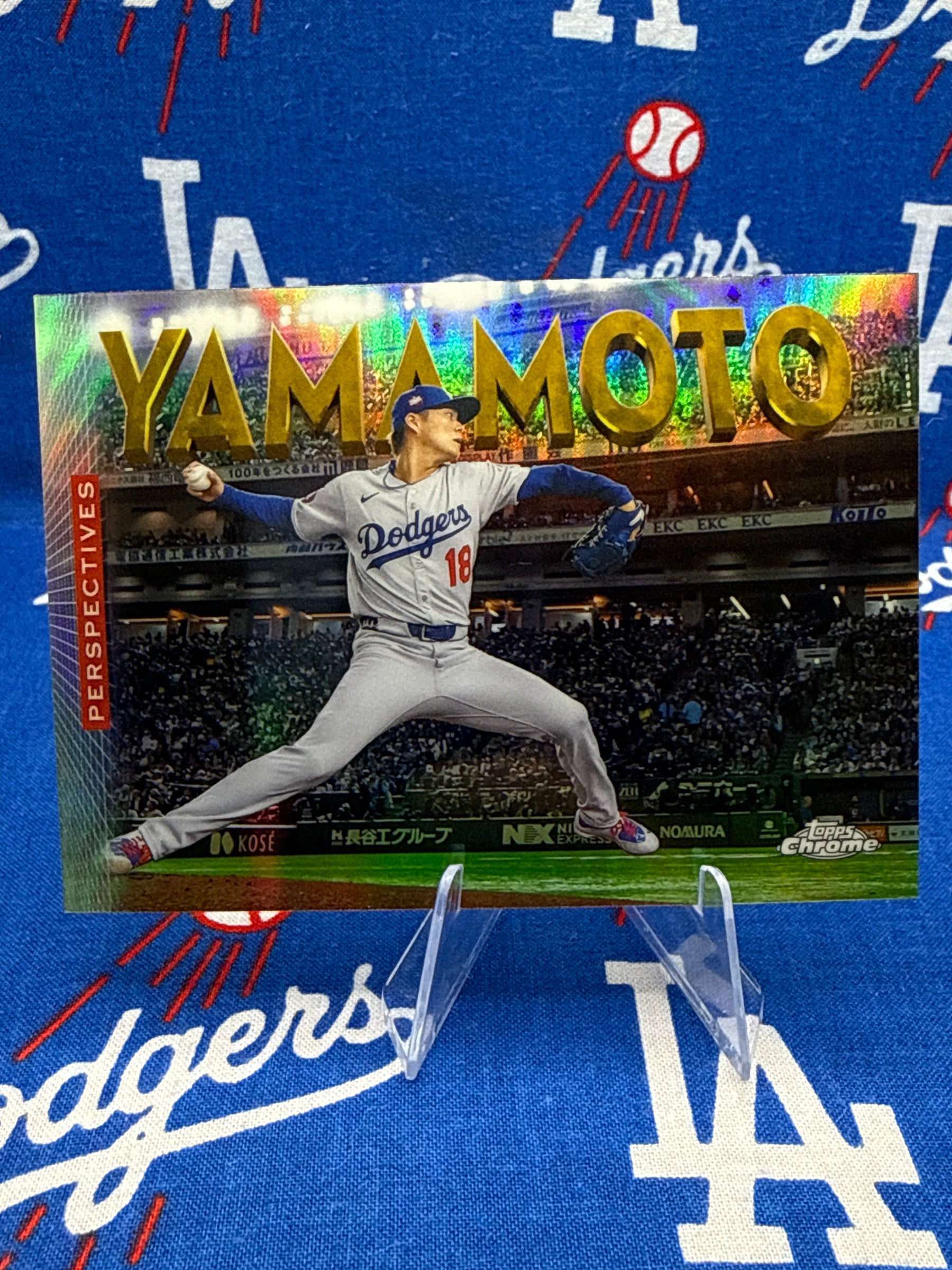 2026 Topps Chrome Perspectives Yoshinobu Yamamoto #P-4 Refractor