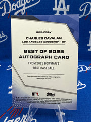 2025 Bowman's Best Charles Davalan Best of 2025 Autograph #B25-CDAV Dodgers