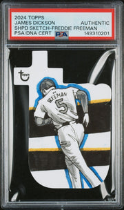 2024 Topps Shaped Freddie Freeman Sketch Card