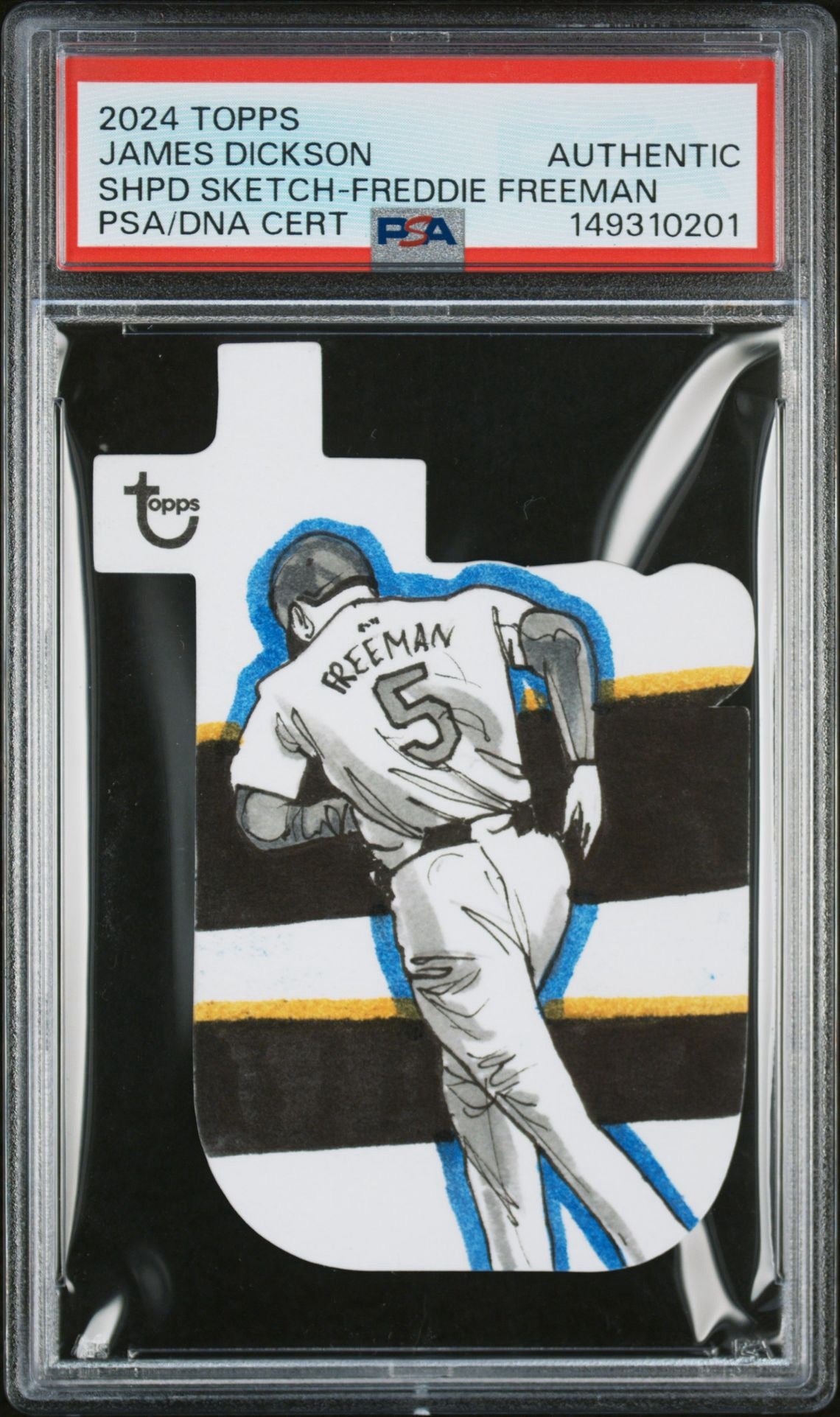 2024 Topps Shaped Freddie Freeman Sketch Card