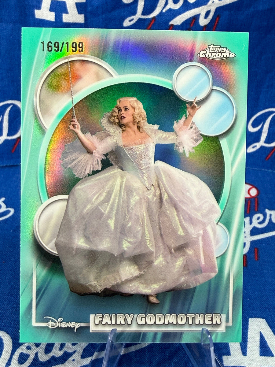 2026 Topps Chrome Disney Fairy Godmother #180 Green Refractor Numbered 169/199 Cinderella