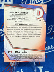 2025 Bowman's Best Roman Anthony #TP-16 Gold Refractor Numbered 30/75 Boston Red Sox OF