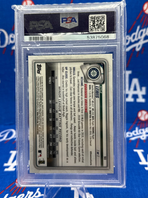 2020 Bowman Chrome Kyle Lewis RC #90 PSA 10 GEM MINT – Seattle Mariners