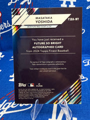 2024 Topps Finest Masataka Yoshida Future So Bright Auto Orange /25 #FSBA-MY Boston Red Sox