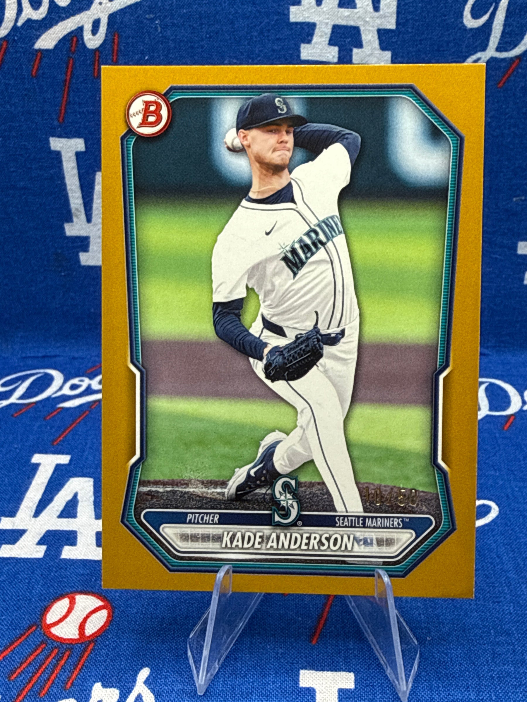 2026 Bowman Prospects Kade Anderson #BP-19 Gold /50 - Seattle Mariners