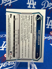 2025 Bowman Chrome Kade Anderson Blue Sapphire Refractor #BCP-19 Seattle Mariners Prospect