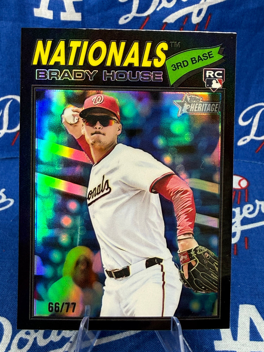 2026 Topps Heritage Brady House RC #153 Black Chrome Refractor Numbered 66/77 Washington Nationals