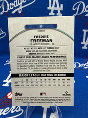2025 Topps Finest Freddie Freeman Orange Refractor #69 15/50 Los Angeles Dodgers