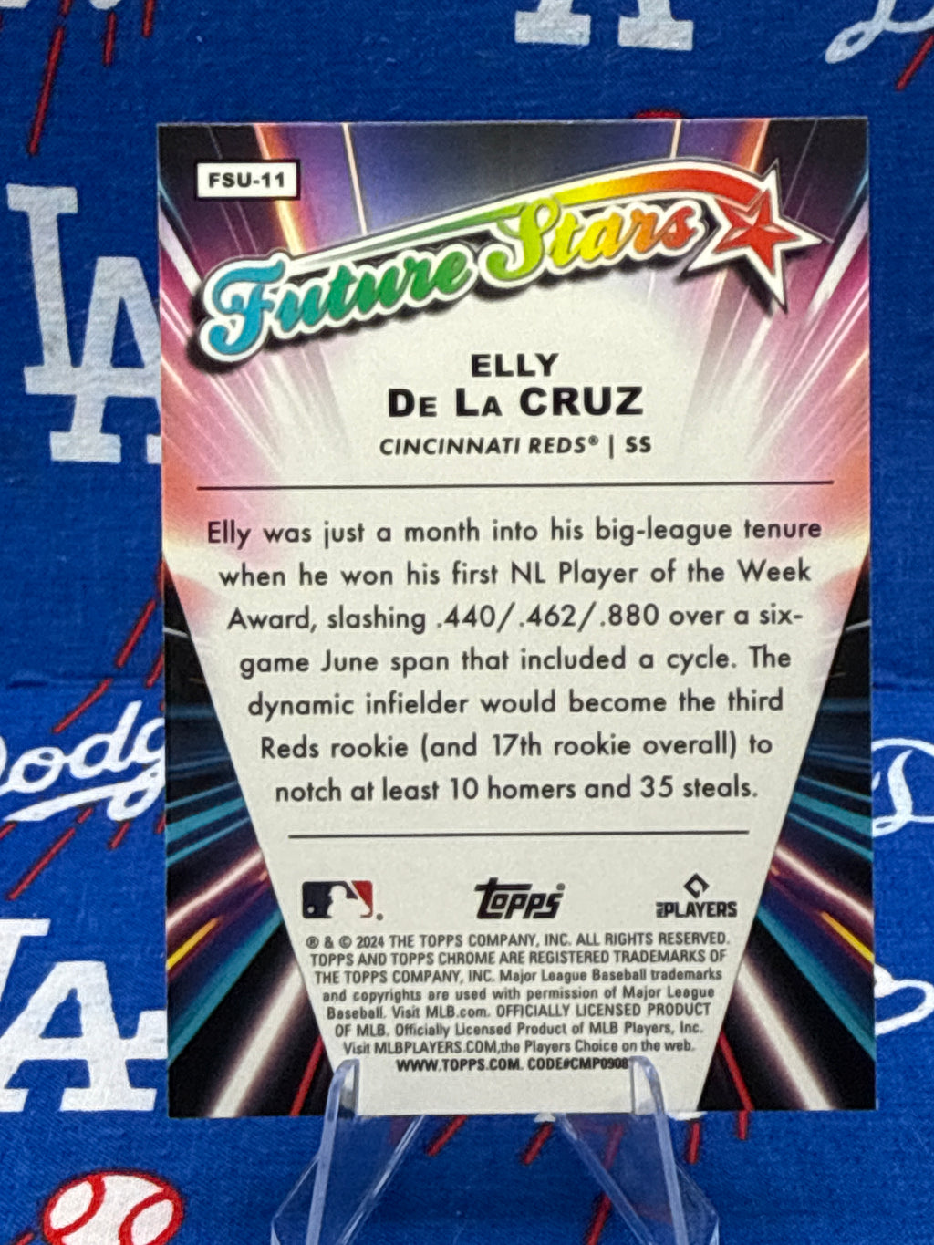 2024 Topps Chrome Future Stars Green Refractor RC Elly De La Cruz FSU-11 #26/99