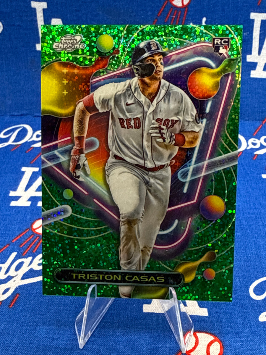 2023 Topps Chrome Triston Casas RC #36 Green Sparkle Parallel Numbered 06/75 Boston Red Sox Raw
